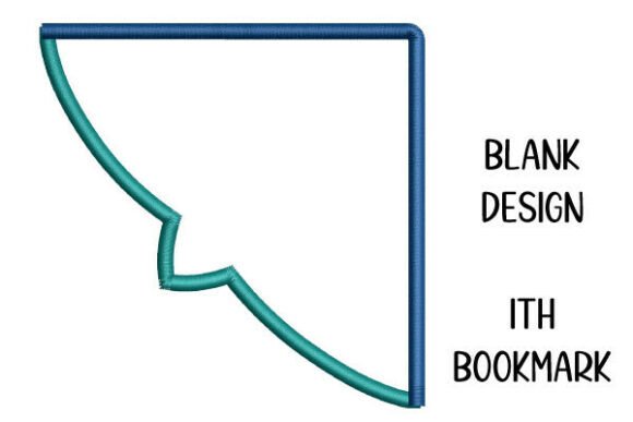 Blank ITH Corner Bookmark