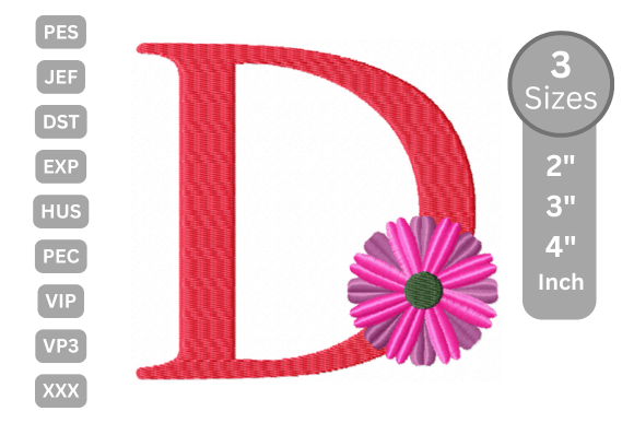 Blossom Alphabet Letter - D