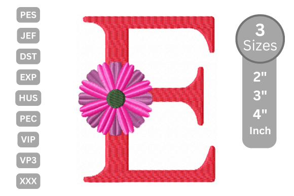 Blossom Alphabet Letter - E