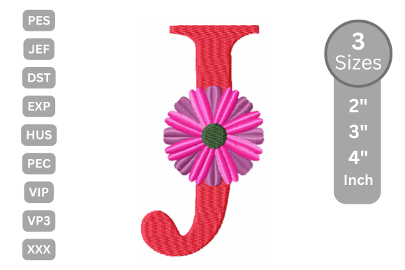 Blossom Alphabet Letter - J