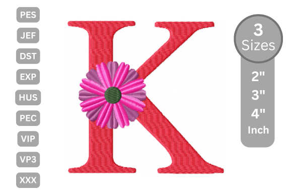 Blossom Alphabet Letter - K