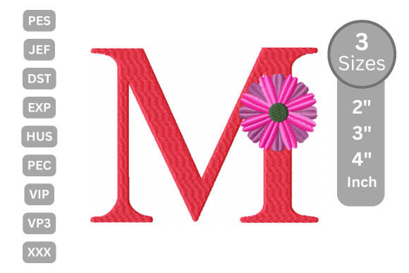 Blossom Alphabet Letter - M
