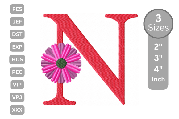 Blossom Alphabet Letter - N