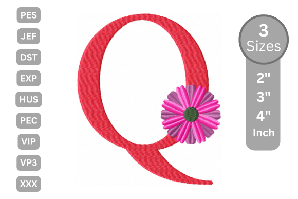 Blossom Alphabet Letter - Q