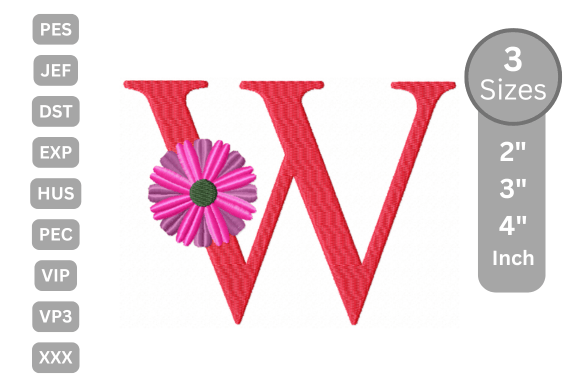 Blossom Alphabet Letter - W