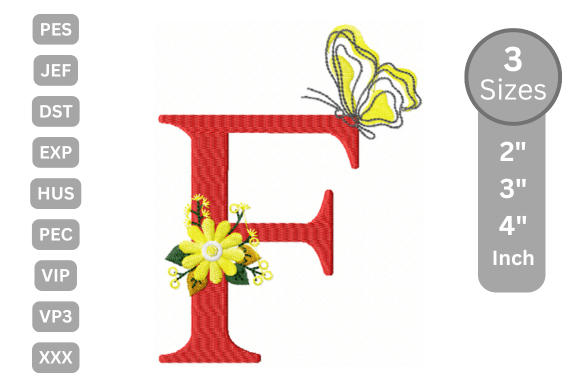 Butterfly Bloom Alphabet - F