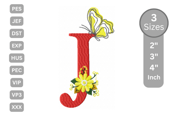 Butterfly Bloom Alphabet - J