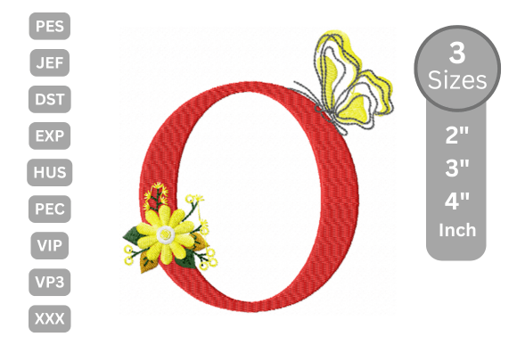Butterfly Bloom Alphabet - O