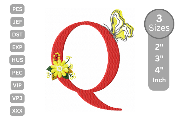 Butterfly Bloom Alphabet - Q