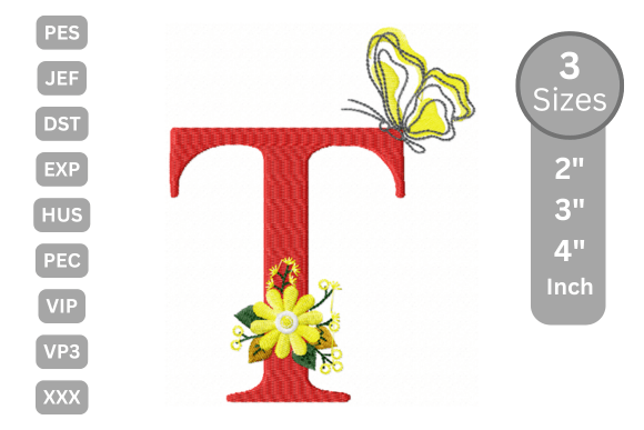 Butterfly Bloom Alphabet - T