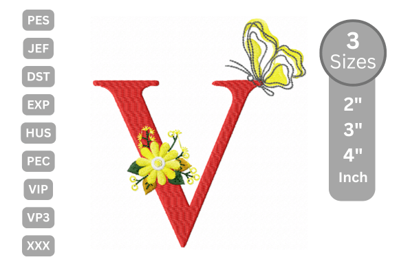 Butterfly Bloom Alphabet - V