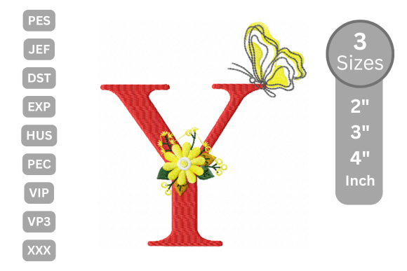 Butterfly Bloom Alphabet - Y