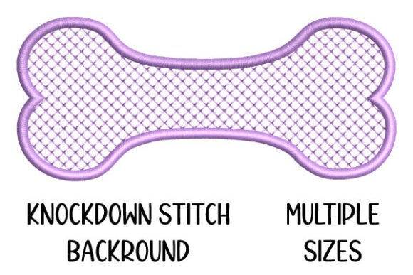 Knockdown Stitch Background Bone Shape