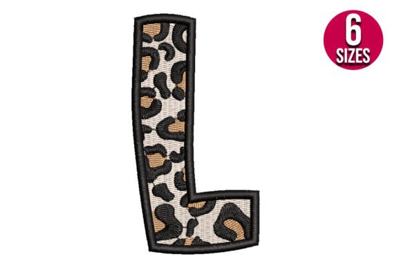Leopard Print Alphabet Font Letter L