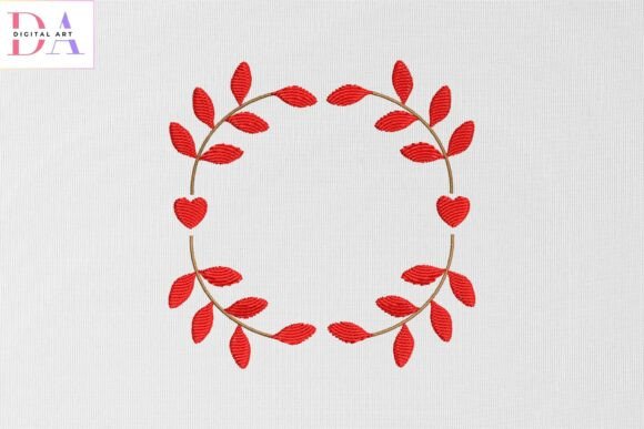 Red Leaf Heart Wreath