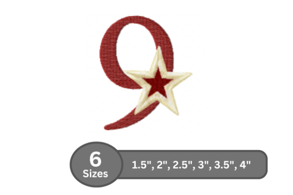 Star Pop Number -9: A Charming Embroidery Accent for Meaningful Gifts